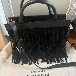 Kate Spade Black Fringe Handbag